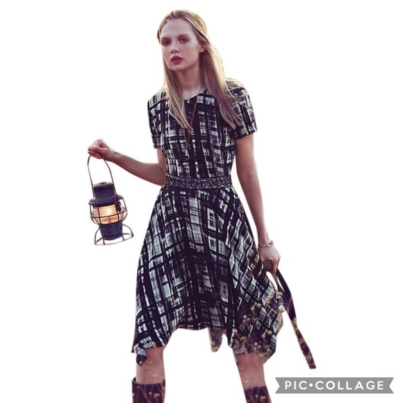 Anthropologie CoreyLynnCalter Painted Plaid Dress - Picture 3 of 17